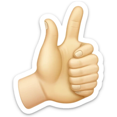 thumbs up emoij extra long thumb sticker