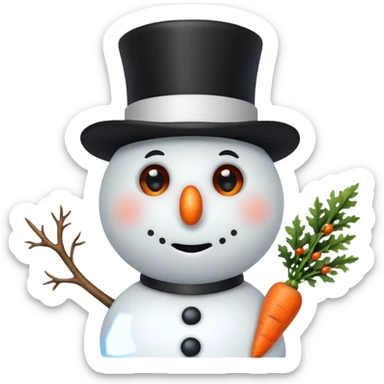 A basic snowman sticker