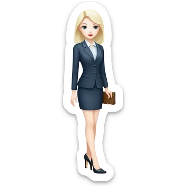 Secretary in heels  sticker