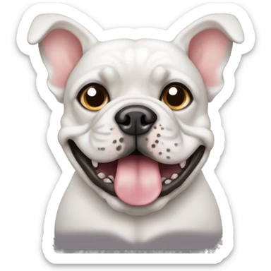 a french buldog who loves technology sticker