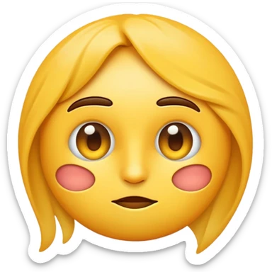 Un emoji con la cara de dormido, con el estilo clásico de emoji sticker
