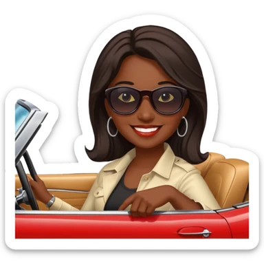 Classic mustang dark women sitting in sticker