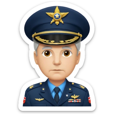 An American general in full uniform sticker