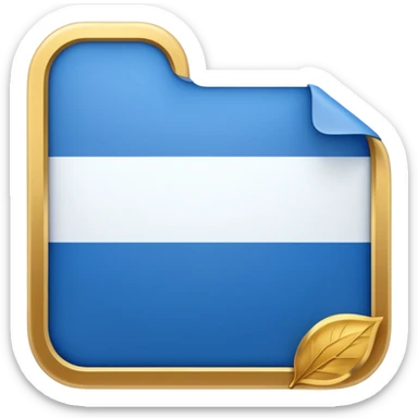 generate a calender page with november 22 written on it, an ios styled icon , background free , blue and gold and white colors sticker