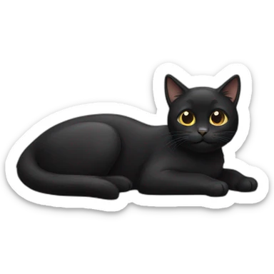 Black cat sticker