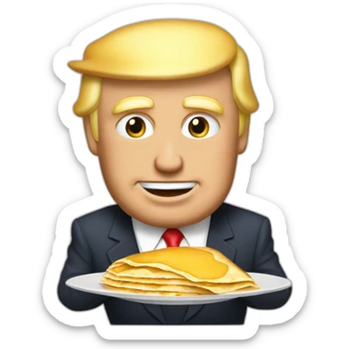 Trump qui mange des crêpes sticker