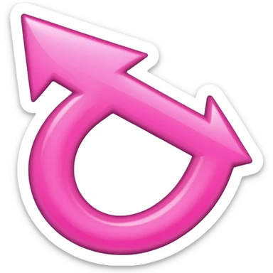 Pink reverse arrow  sticker