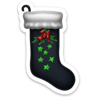 Gothic Christmas stocking sticker