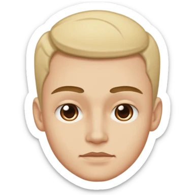  con una mandíbula muy marcada y con una ceja levantada y la otra abajo sticker