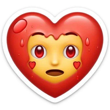 Nervous love emoji sticker