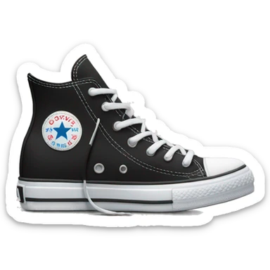 black and white converse  sticker