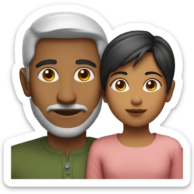 Bangladeshi Man 33 with Daughter Short hair no facial   sticker