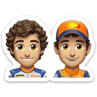 Lando norris met carlos Sainz sticker