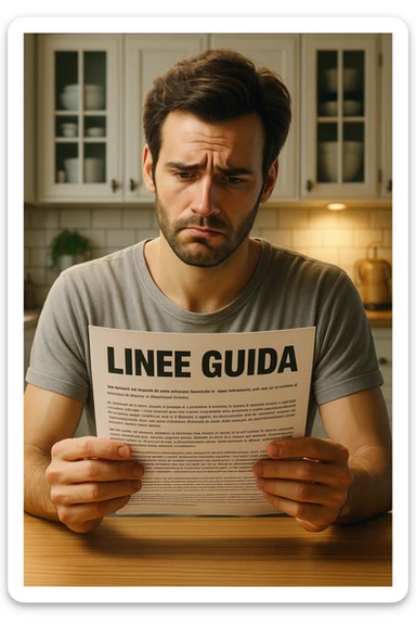 FALLA IDENTICA A QUESTA MA SUL FOGLIO SCRIVI "LINEE GUIDA" IN ITALIANO sticker