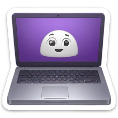 Purple laptop sticker