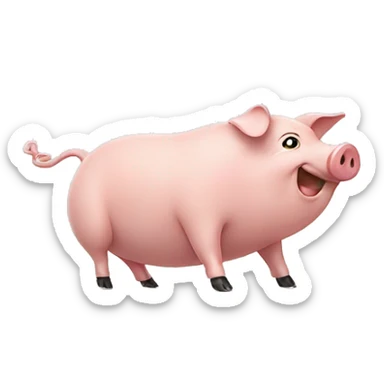 Pigs doing handstands  sticker