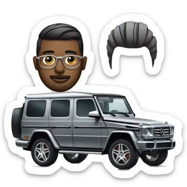 Barber with g wagon car sticker