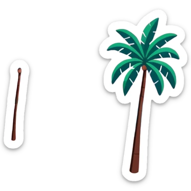 Matisse style pink SPAM art Miami beach landscape sticker