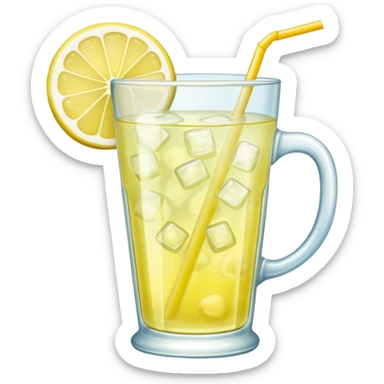 Ice cold glass of lemonade sticker