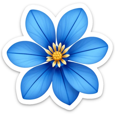 flor azul sticker