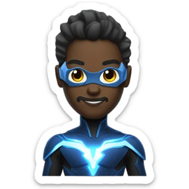 Bionic black lightning sticker