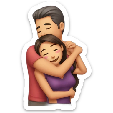 Hugs and kisses sticker