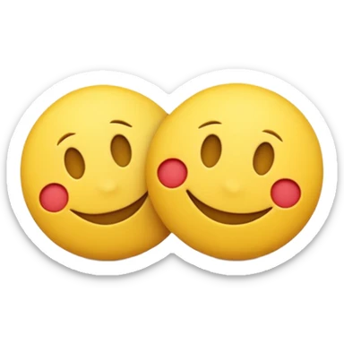 smileys rubbing each others back sticker