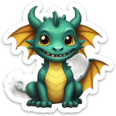 dragon cute honey sticker