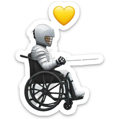 Wheelchair fencing Pisa tower sticker