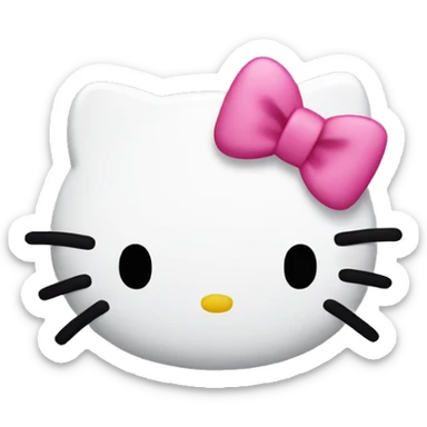 hello kitty bow sticker