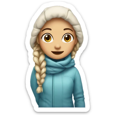 winter girl sticker