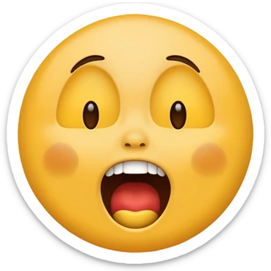 Screaming emoji sticker