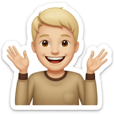 😂 this face on this body 🤷‍♂️ with a 6 above the left hand and a 7 above the right hand sticker