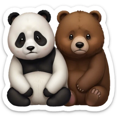 White panda late for 40mins and a poor brown bear is waiting her sticker