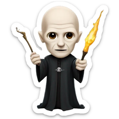 Lord Voldemort with elder wand in his hand sticker
