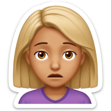 frustrated female aged 10 emoji sticker