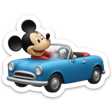 mickey mouse driving sticker