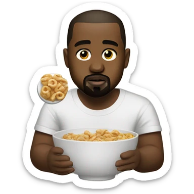 Kanye west eating cereal sticker