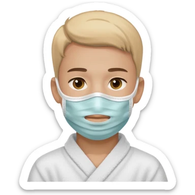 spa facemask boy sticker