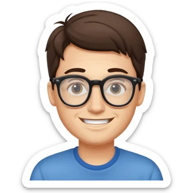 chill guy wearing glasses sticker