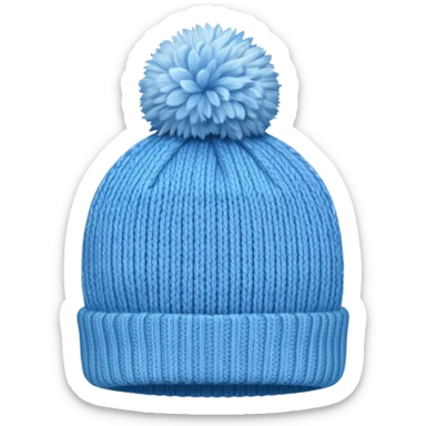 Hat with pompom light Blue sticker