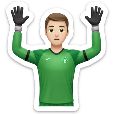 soccer goalkeeper standing arms out wide sticker
