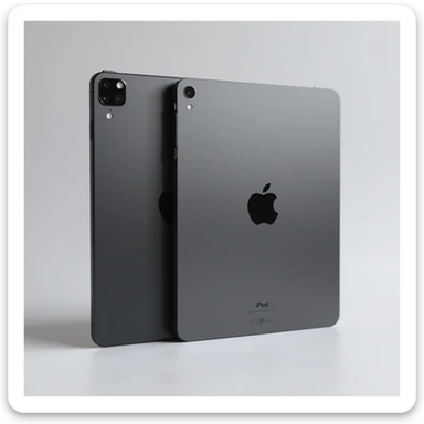 space gray iPad Pro 11-inch, realistic, modern, minimal background sticker