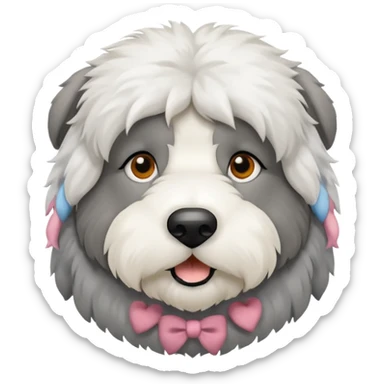 Perro viejo pastor inglés sticker