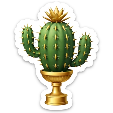 golf trophy shaped like cactus sticker