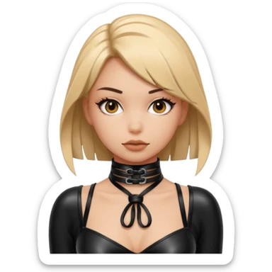 Bdsm girl emoji tied up sticker