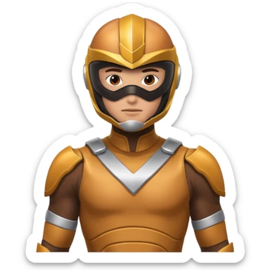 brown power ranger emoji sticker