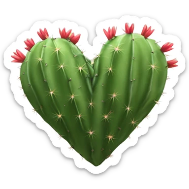 Cactus heart sticker