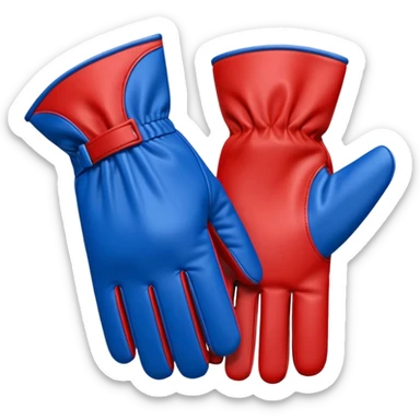 One Hand glove in blue (#00A3E0) and red (#F9423A)  sticker
