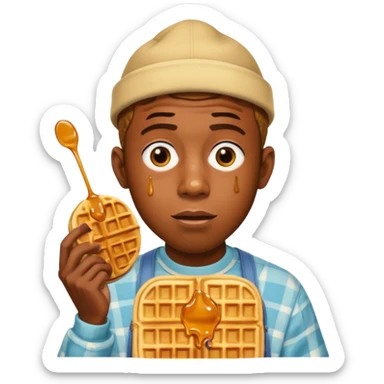 tyler the creator holding waffle sticker